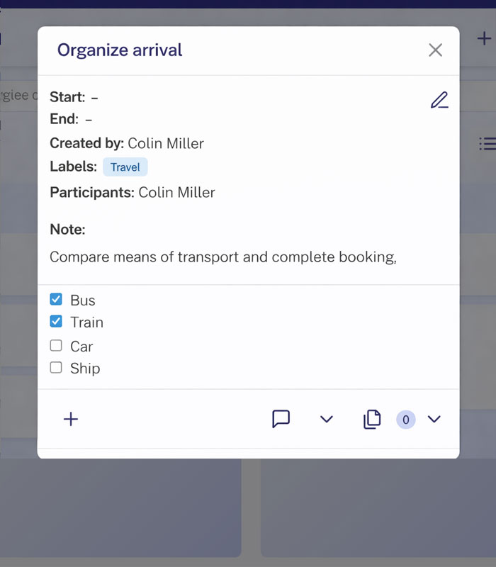Plan and share checklists