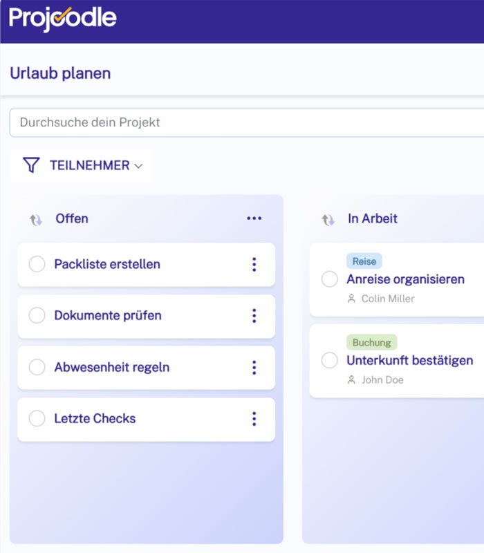 Aufgaben im Kanban Board visualisieren