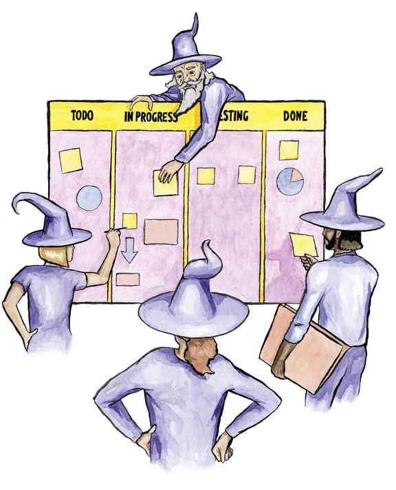 Kanban board with unlimited columns