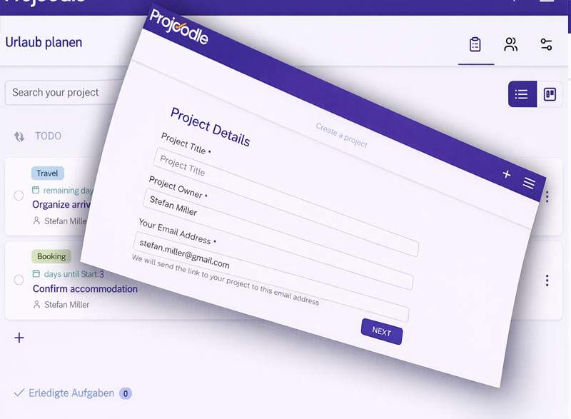 Create and start a project