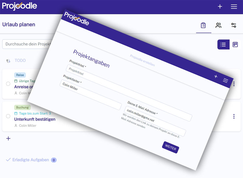 Projekt anlegen und starten