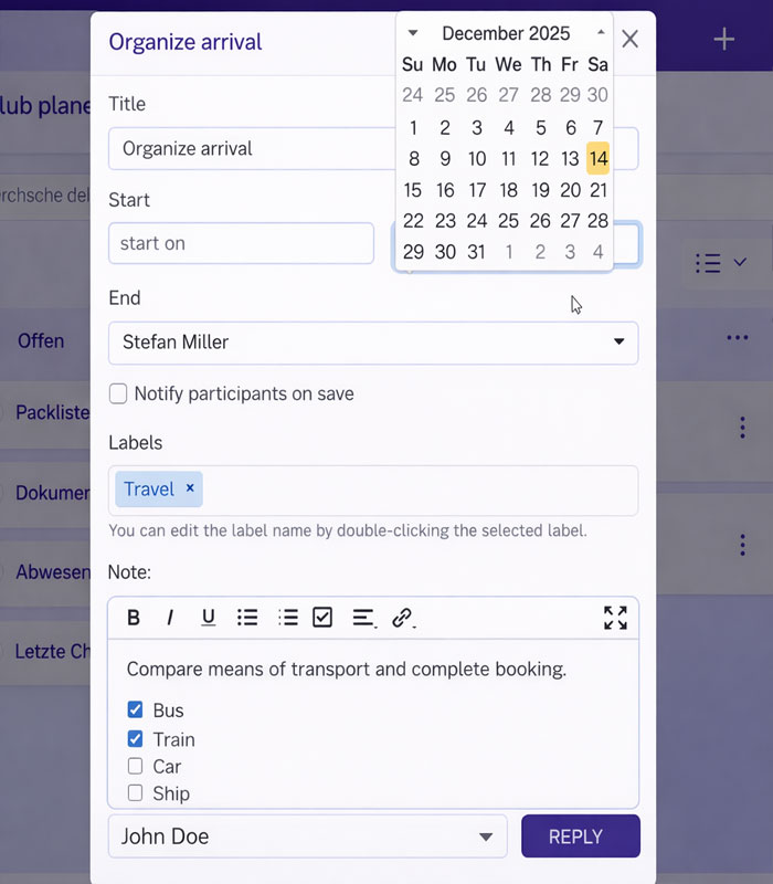 Plan projects easily